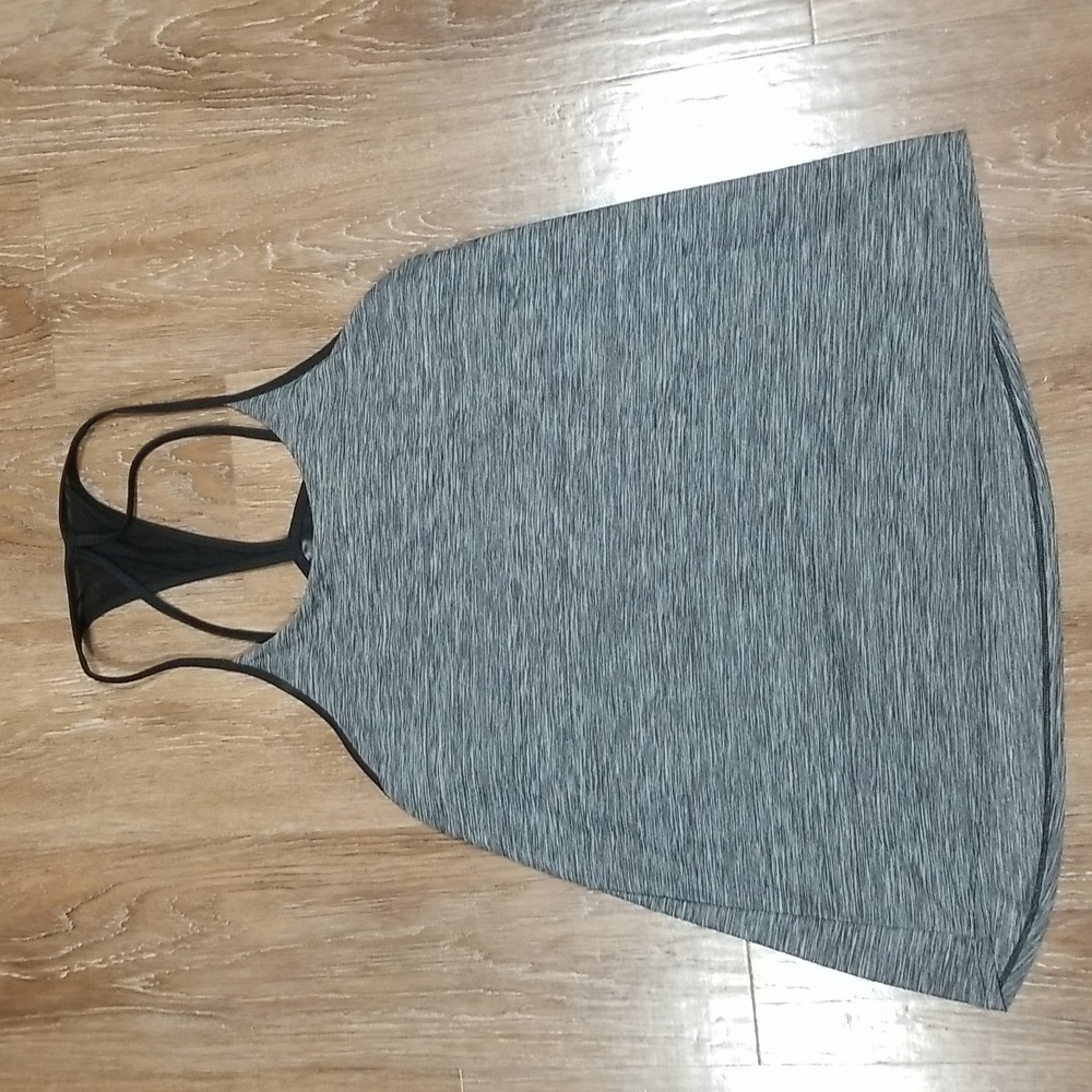 (XL) Hyba Heathered Activewear Running Gym Sporty Yoga Athletic Racerback